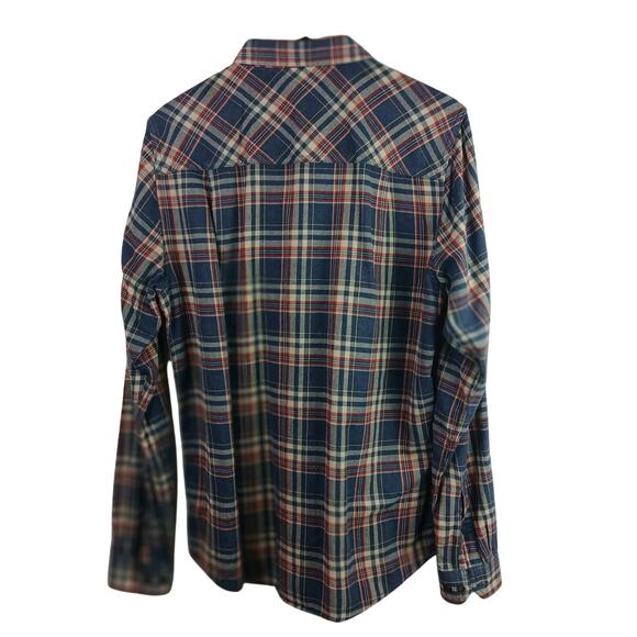 Toad&Co SZ L Men's100% Organic Cotton Flannagan Plaid Flannel Shirt $90 - Picture 4 of 5